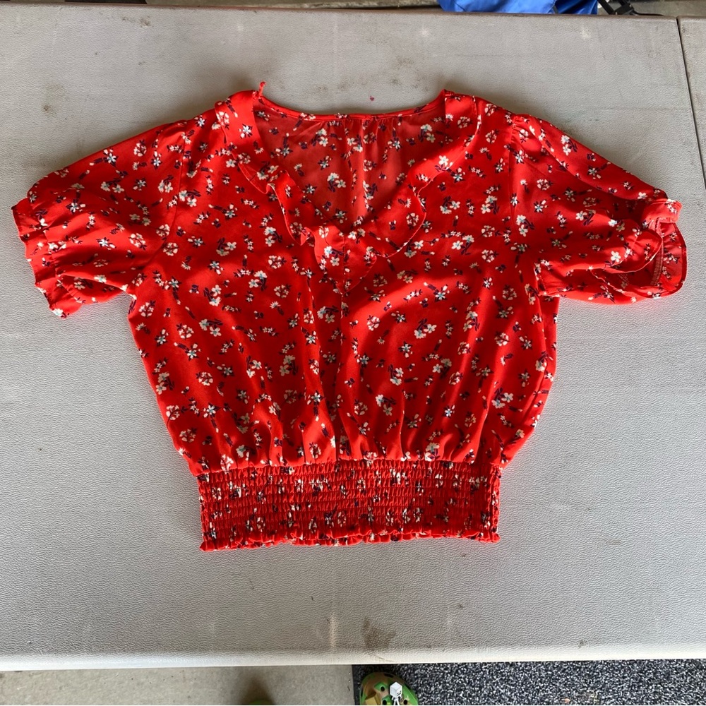 Red blouse